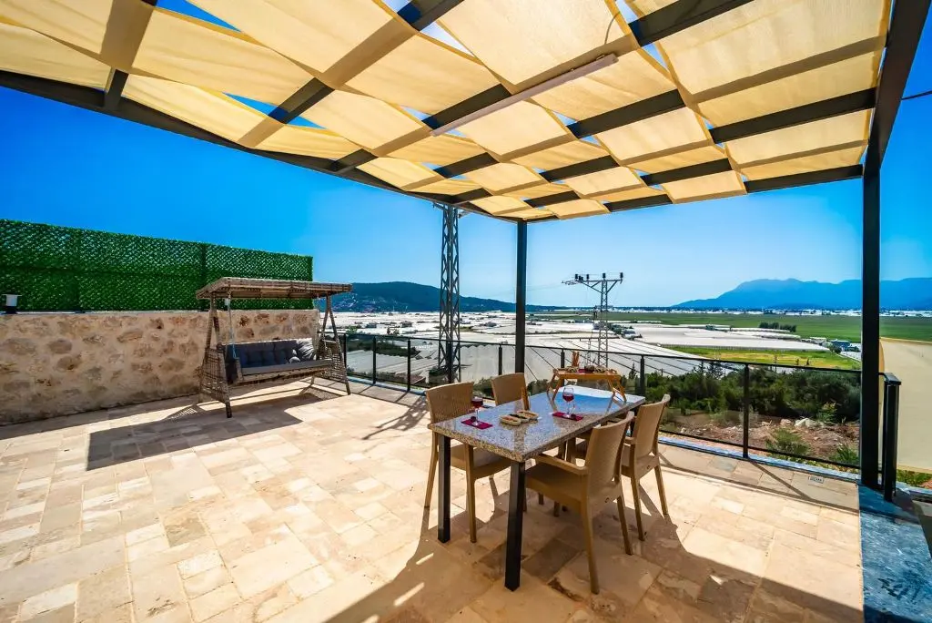 Shaded terrace